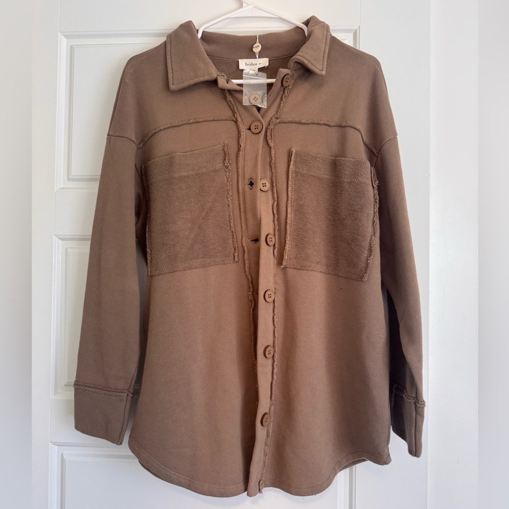 Bohme Taupe Knit Cardigan